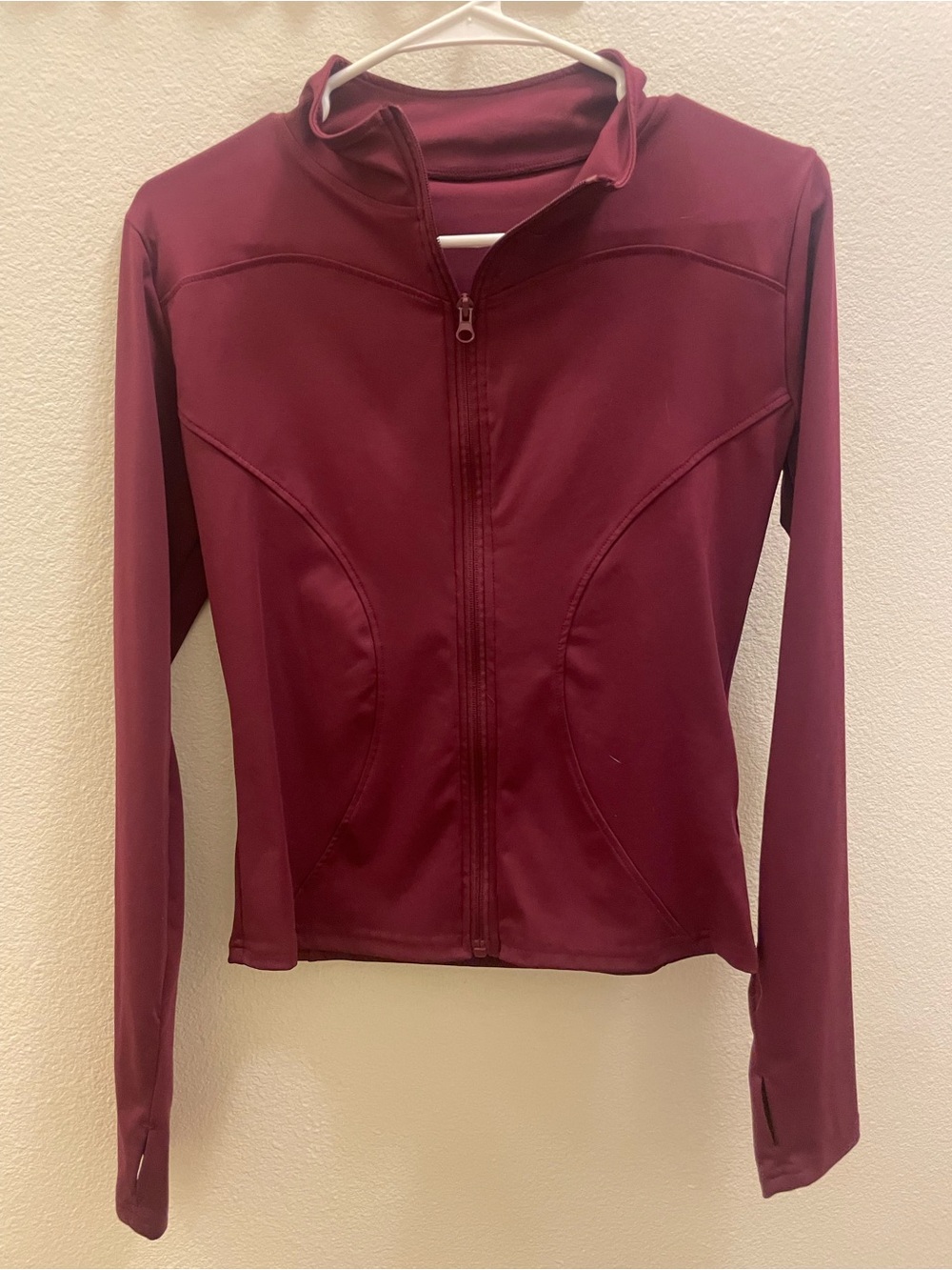 Amazon Women's Full-Zip Athletic Long Sleeve Tops- Maroon, Brown, Green, Yellow